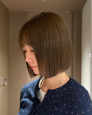 セミロング カラー 九後 志帆海のヘアスタイル
