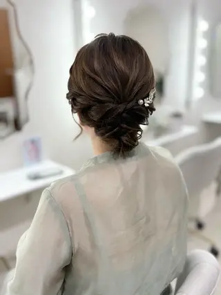 ミディアム ヘアアレンジ ヘアセットサロン /上坪愛美のヘアスタイル