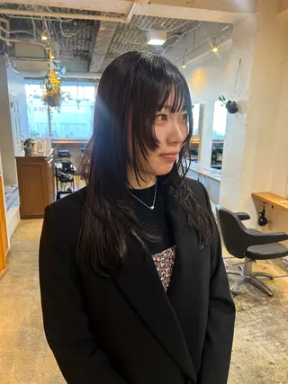 セミロング カラー ナチュラル大人っぽい スタイル MAORIのヘアスタイル