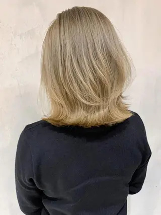 ミディアム カラー パーマ ヘアアレンジ ITbyALBUM 浦和店のヘアスタイル