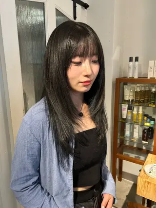 カラー 櫻井園子🌸 縮毛矯正のヘアスタイル