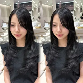 ロング 銀座/レイヤー/ 透明感カラー✨りくのヘアスタイル
