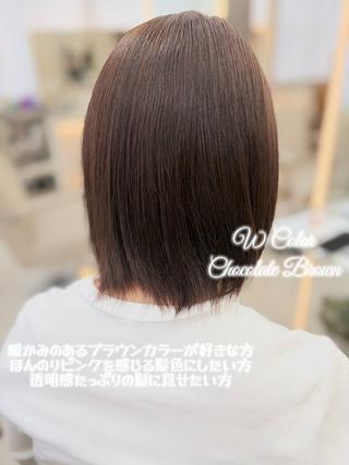 ミディアム カラー 🍑ももか🍑透明感 カラー/赤羽🎀のヘアスタイル