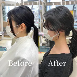 ロング レイヤーカット/透明 感カラー🩵中村友美のヘアスタイル