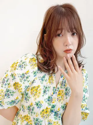 ミディアム 左藤健人 デジタルパーマ/縮毛のヘアスタイル