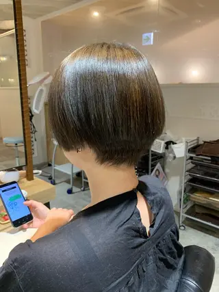 ショート 早稲田/ショート/ 髪質改善/艶カラーのヘアスタイル