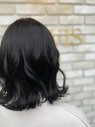 ミディアム カラー ヘアアレンジ ハイトーン&透明感 カラー☘️片山優陽のヘアスタイル