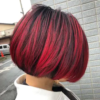 ショート カラー 似合わせ レイヤー須川のヘアスタイル