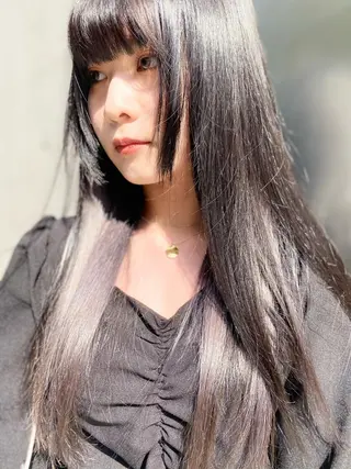 ロング カラー レイヤーカット 赤み消し　店長/大和のヘアスタイル