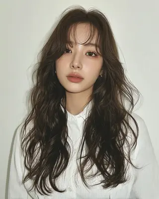ロング カラー パーマ 似合わせカットカラー ・パ—マ✨ちえのヘアスタイル