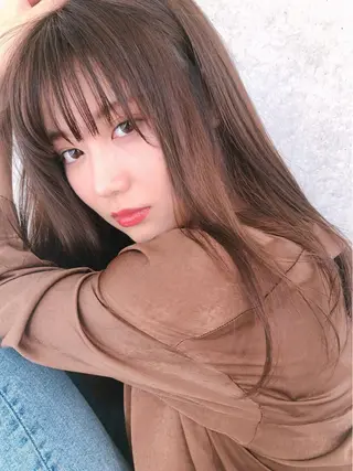 セミロング カラー パーマ ヘアアレンジ レイヤーボブ/ボブ 仲川和人のヘアスタイル