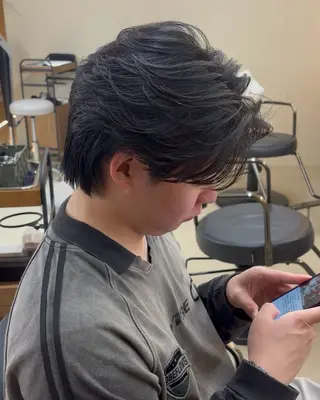 ショート パーマ メンズ 渡辺 涼雅のヘアスタイル