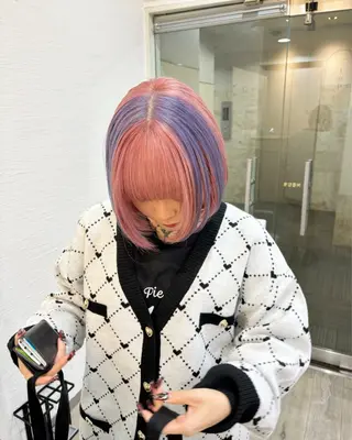 ショート カラー りん🧸透明感カラ ー/ヘアアレンジのヘアスタイル