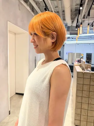 ショート カラー ブリーチ特化🌻 ショート/akaneのヘアスタイル