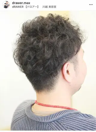 ショート パーマ メンズ 矢島 真樹のヘアスタイル
