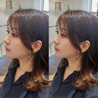 セミロング 🪞顔周りカット🪞 北里朋子のヘアスタイル