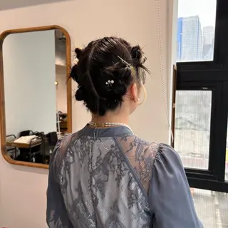 ショート ヘアアレンジ パル__レイヤー/パ ーマ/デザインカラーのヘアスタイル