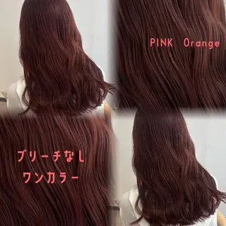 セミロング カラー 詩乃🎀ピンク 暖色系🫧レイヤーのヘアスタイル