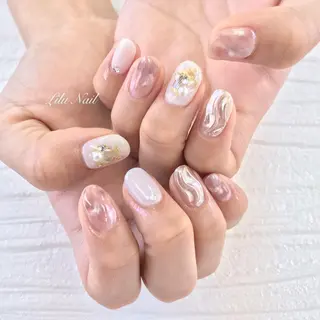 ネイル モチの良さ◉ フィルインネイル♡のネイルデザイン