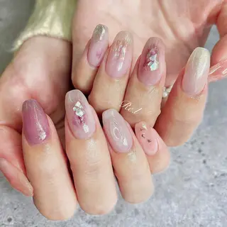 ネイル モチの良さ◉ フィルインネイル♡のネイルデザイン