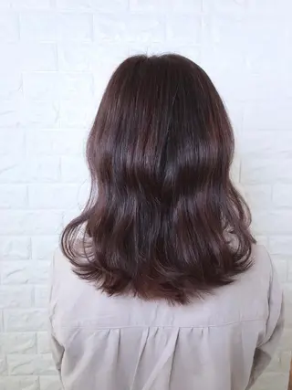 ミディアム カラー 髪質改善縮毛矯正 美容師✂️山崎竜二のヘアスタイル