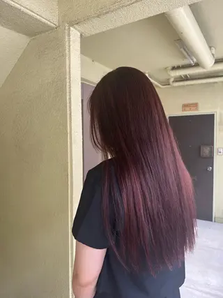 ロング 似合わせレイヤー ＆縮毛矯正のヘアスタイル