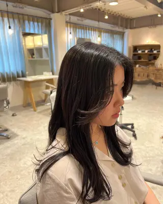 ロング ひがし はるなのヘアスタイル