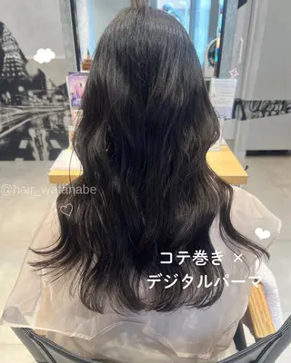 ロング パーマ 韓国hair ·͜· watanabeのヘアスタイル