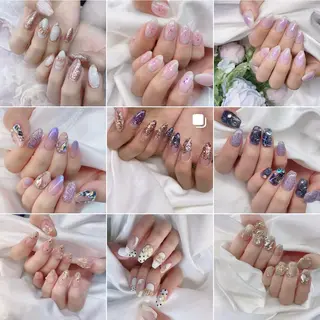 ネイル 渋谷／チップ長さ出し 👑アプレgel-xのネイルデザイン