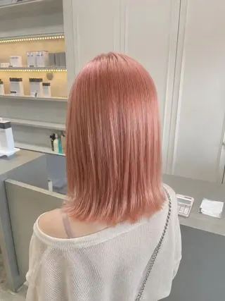 ロング カラー 髪質改善×ハイトーン レイヤー天神美容室のヘアスタイル