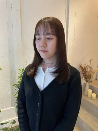 ミディアム まろやか透明感 カラー / Meiのヘアスタイル