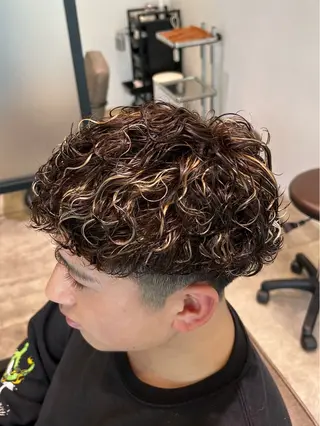 ショート パーマ メンズ メンズパーマ特化/ むらたのヘアスタイル
