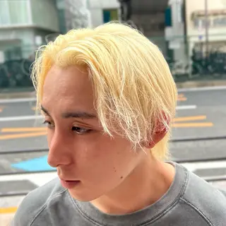 カラー メンズ ハイトーン🎨/ パーマ🌀/堀江輝起のヘアスタイル