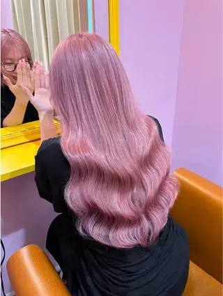 ロング シール＋ちび編み込み エクステ/梅田のヘアスタイル