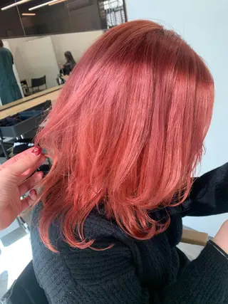 ミディアム カラー 透明感カラー✂︎ /縮毛矯正/YUKAのヘアスタイル