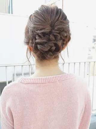ミディアム ヘアアレンジ 小顔ショート✁ ⁂Yukari⁂のヘアスタイル