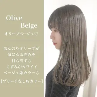 セミロング カラー ヘアアレンジ 【公式】DISCO銀 座🪩トレンド🪽のヘアスタイル