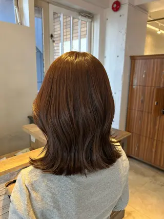 カラー 山本美月♥️艶カラー ♥️暖色カラー♥️のヘアスタイル