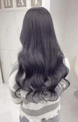 ロング CHAiL.Yuzu 艶カラー韓国エクステのヘアスタイル