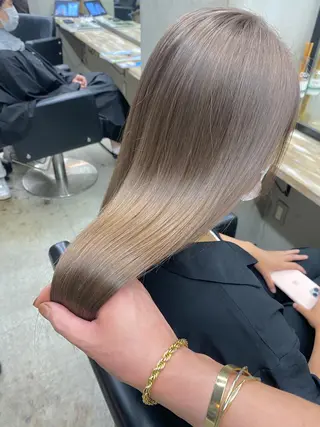 セミロング カラー パーマ ヘアアレンジ メンズ キッズ ネイル マツエク・マツパ 🌸グレージュ/ ベージュ🌸yutaのヘアスタイル