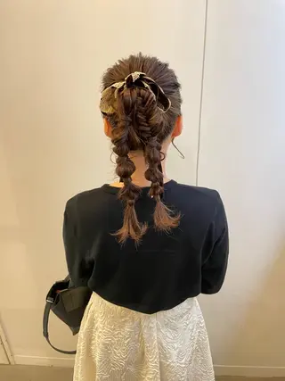 セミロング ヘアアレンジ 谷川 未来のヘアスタイル