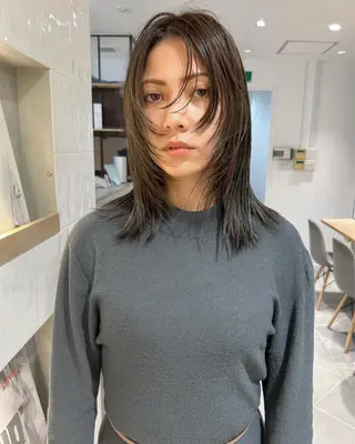 ミディアム カラー 村上雅人 ナチュラルモードのヘアスタイル