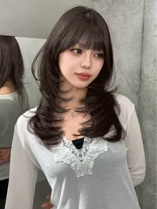 ロング ヘアアレンジ 🍂秋の透明感カラー 🧡縮毛矯正櫻井のヘアスタイル