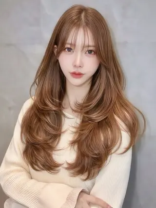ロング カラー 💎あおい💎大宮/ 艶髪/ワンカラー🫧のヘアスタイル