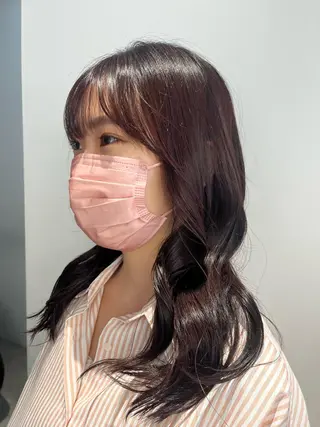 セミロング カラー おくだ りお /ハイトーンカラーのヘアスタイル
