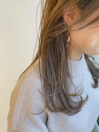 セミロング カラー 千村 亮のヘアスタイル