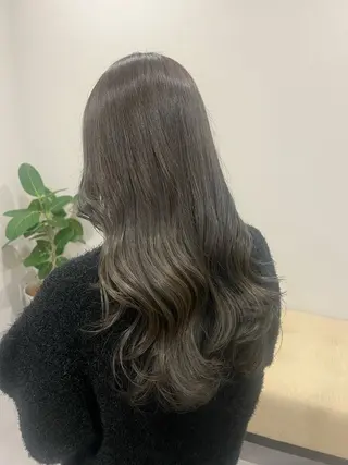 ロング カラー パーマ ヘアアレンジ メンズ 透明感カラー/ 新潟万代/池野里衣のヘアスタイル