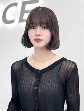 ショート カラー 縮毛矯正🤍 盛れるボブ/ひかりのヘアスタイル