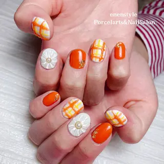 ミディアム ネイル 🐾enen style 🐾のネイルデザイン