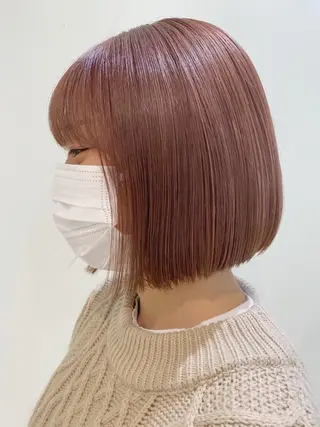 ミディアム カラー ブロンド/ミックス カラー三毛猫Kaiのヘアスタイル